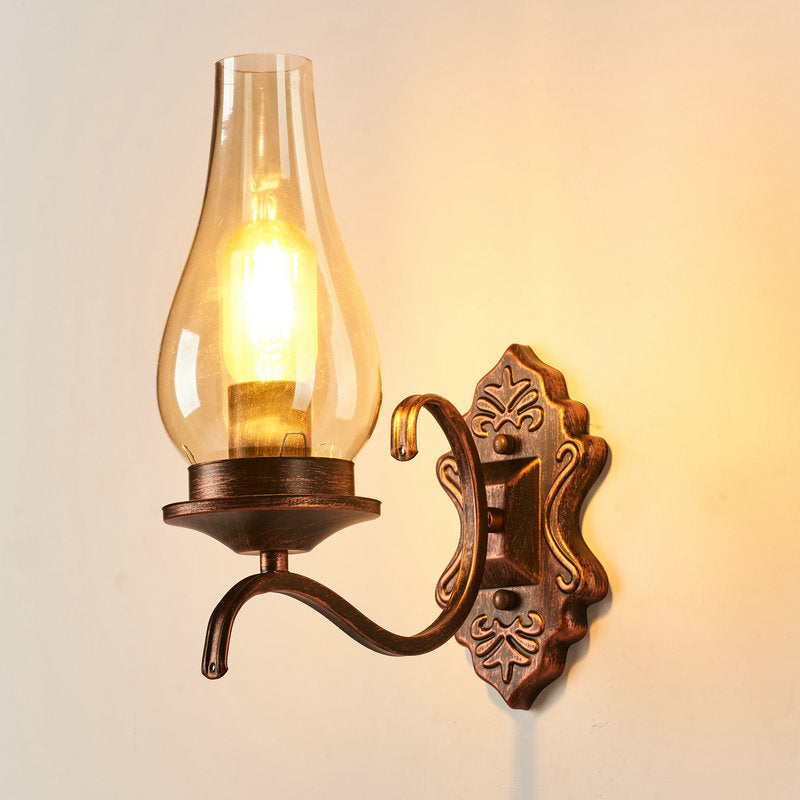 Amélie Rustic Paraffin Lantern Wall Sconce