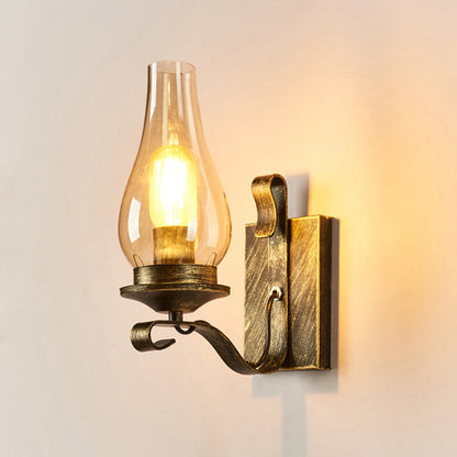 Amélie Rustic Paraffin Lantern Wall Sconce