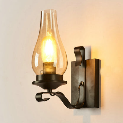 Amélie Rustic Paraffin Lantern Wall Sconce