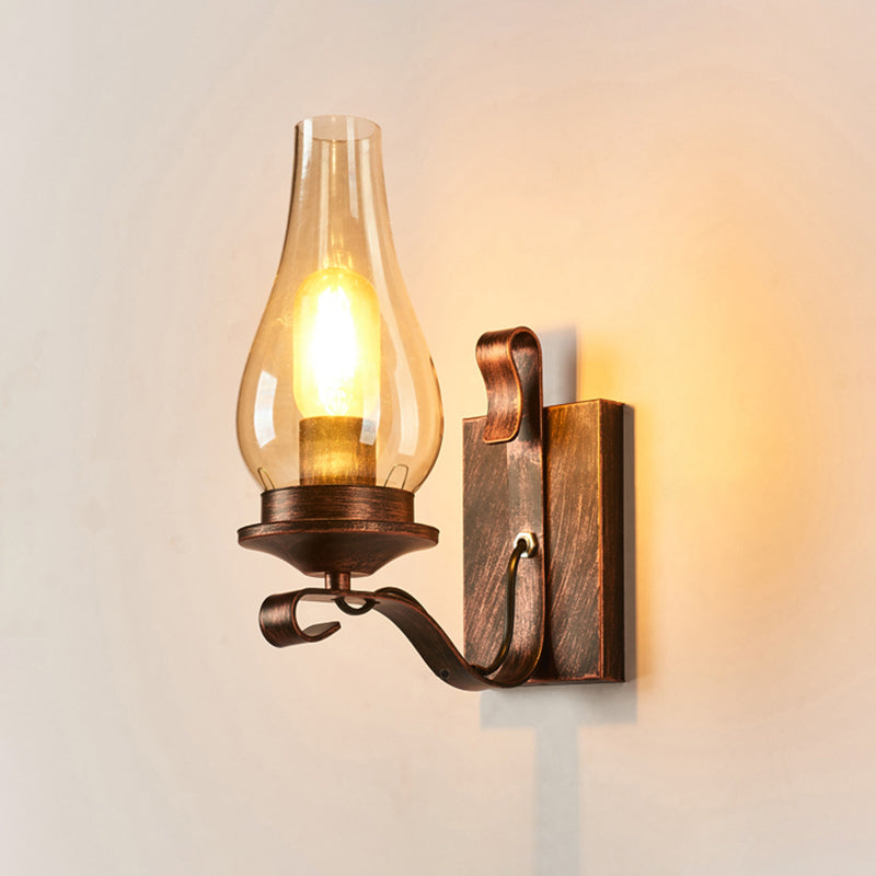 Amélie Rustic Paraffin Lantern Wall Sconce