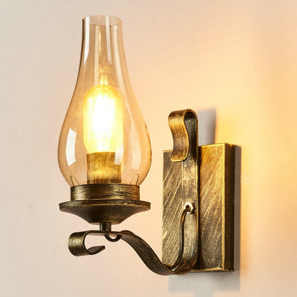 Amélie Rustic Paraffin Lantern Wall Sconce