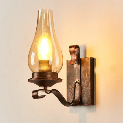 Amélie Rustic Paraffin Lantern Wall Sconce