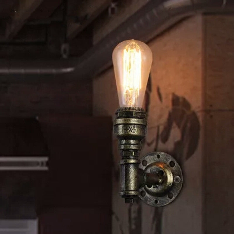 Noémie Pipe Socket Wall Sconce Industrial Black/Bronze