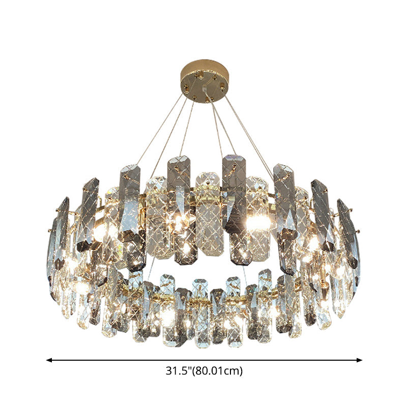 Valérie Prismatic Crystal Ring Chandelier