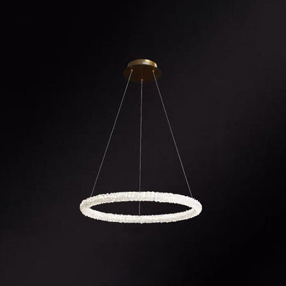 Elise Crystal Circle LED Pendant Light Modern Ring Chandelier
