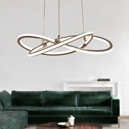 Suspension LED Clara Or Lustre Moderne
