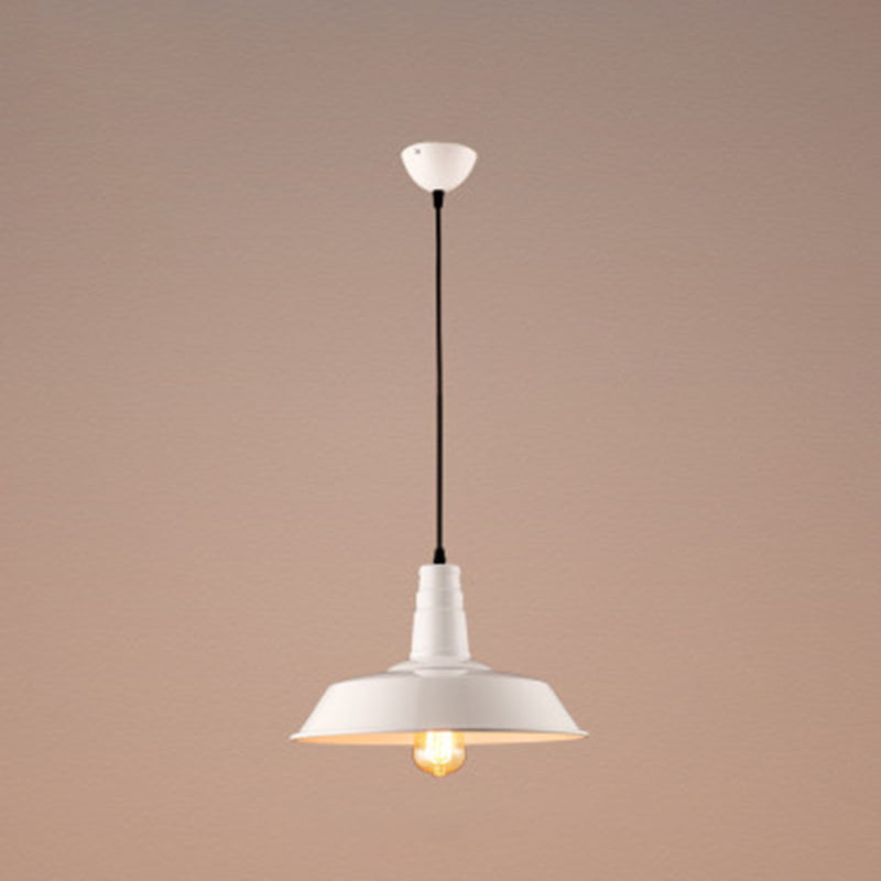 Suspension Elodie Industrielle Métal Noir Blanc