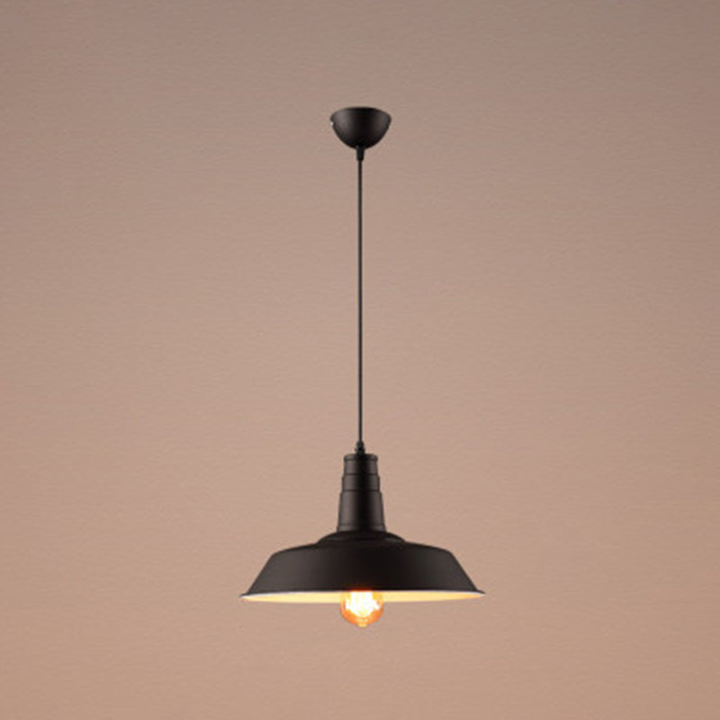 Suspension Elodie Industrielle Métal Noir Blanc