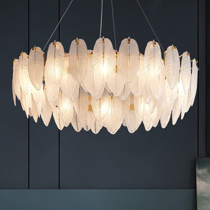 Lustre pendentif Élodie Crystal Feather