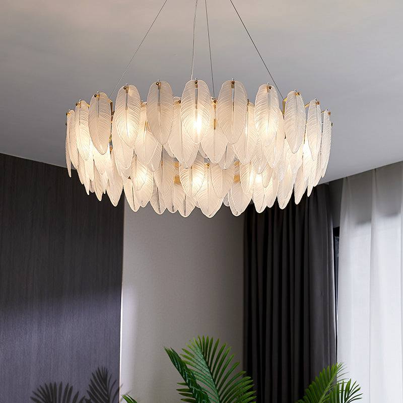 Lustre pendentif Élodie Crystal Feather