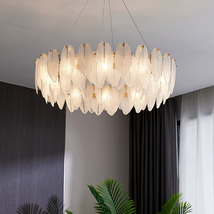 Lustre pendentif Élodie Crystal Feather