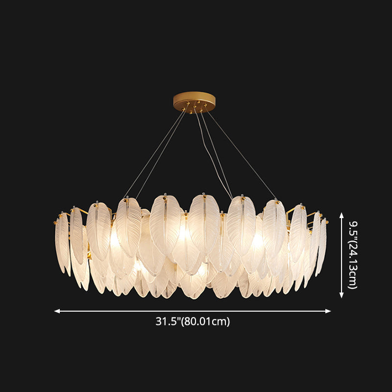Lustre pendentif Élodie Crystal Feather