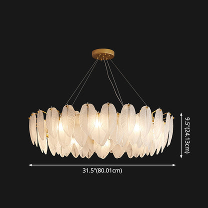 Lustre pendentif Élodie Crystal Feather