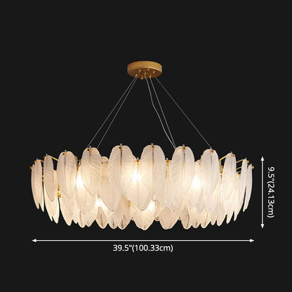 Lustre pendentif Élodie Crystal Feather