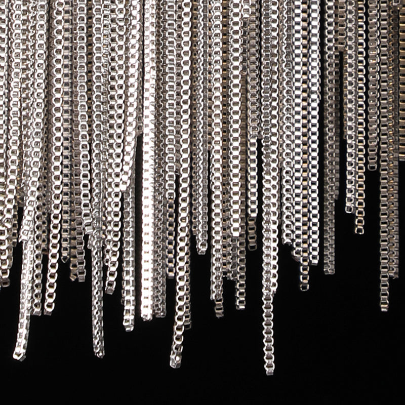 Lustre circulaire Margaux à chaînes et pampilles