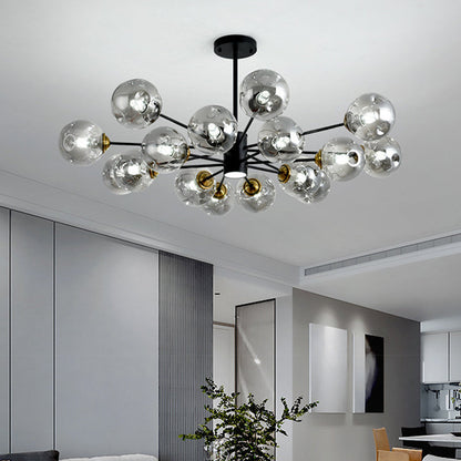 Colette Bubble Glass Chandelier 2 Tier Modern Pendant