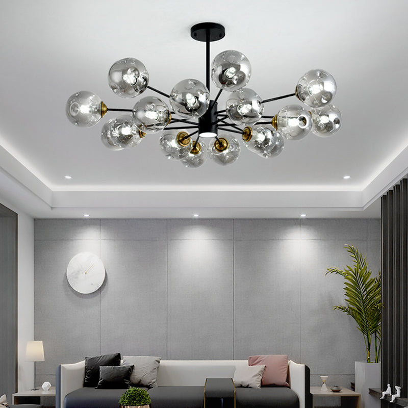 Colette Bubble Glass Chandelier 2 Tier Modern Pendant