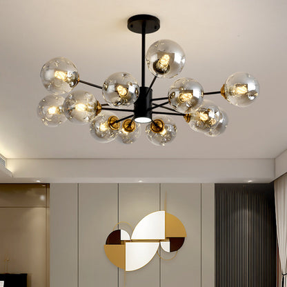 Colette Bubble Glass Chandelier 2 Tier Modern Pendant