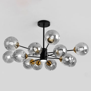 Colette Bubble Glass Chandelier 2 Tier Modern Pendant