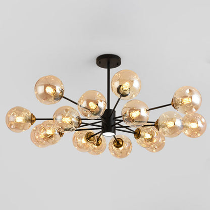 Colette Bubble Glass Chandelier 2 Tier Modern Pendant