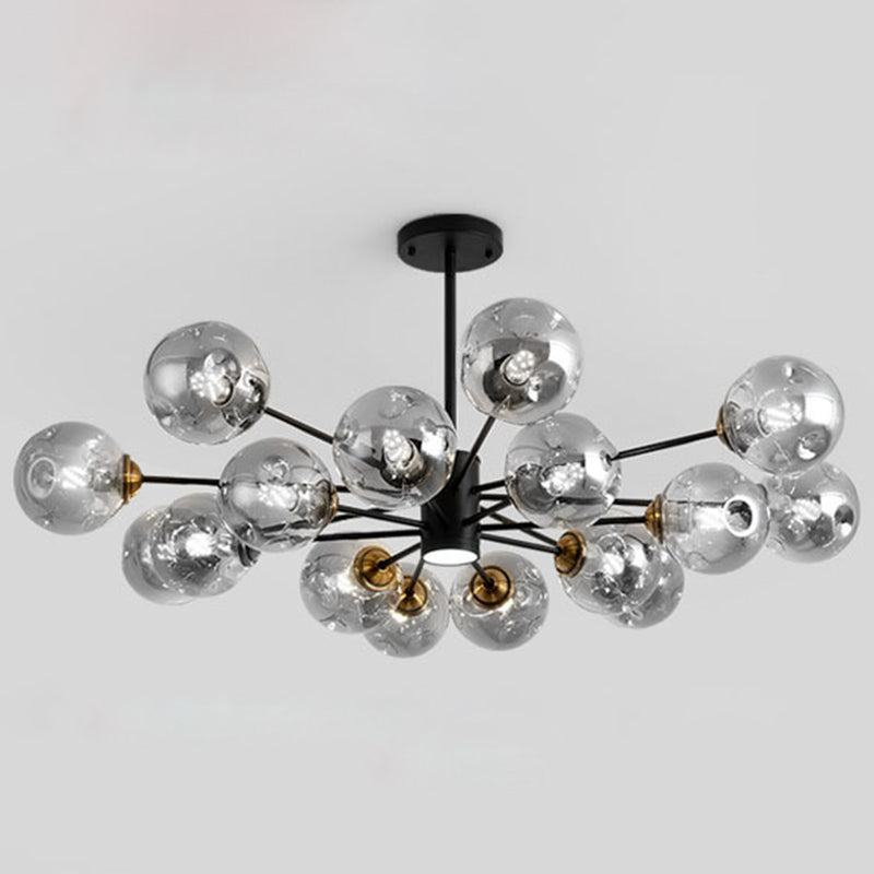 Colette Bubble Glass Chandelier 2 Tier Modern Pendant
