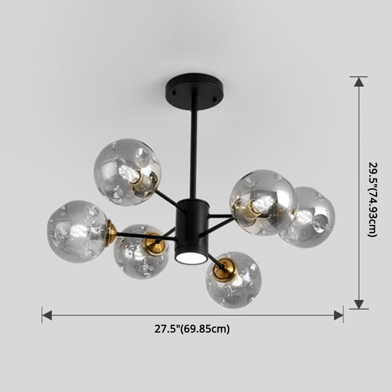 Colette Bubble Glass Chandelier 2 Tier Modern Pendant