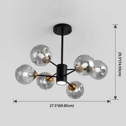 Colette Bubble Glass Chandelier 2 Tier Modern Pendant