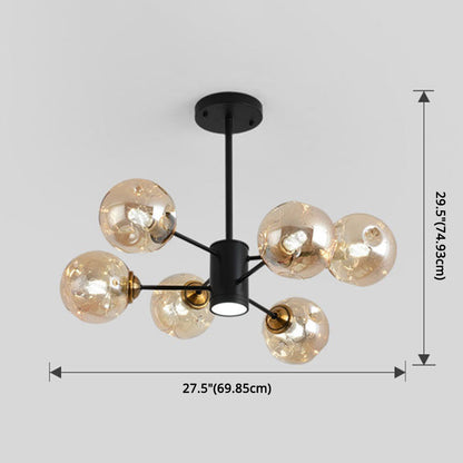 Colette Bubble Glass Chandelier 2 Tier Modern Pendant