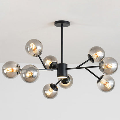 Lustre Isabelle Globe en verre moderne Sputnik
