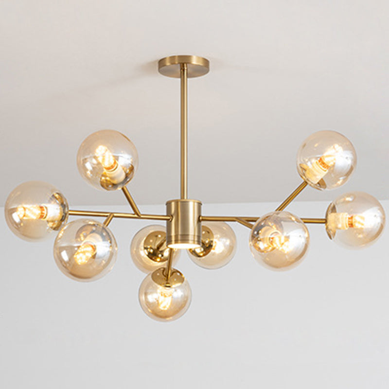 Lustre Isabelle Globe en verre moderne Sputnik