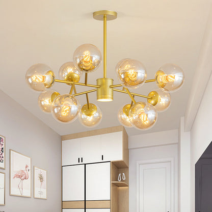 Lustre Isabelle Globe en verre moderne Sputnik