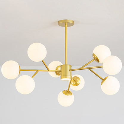 Lustre Isabelle Globe en verre moderne Sputnik