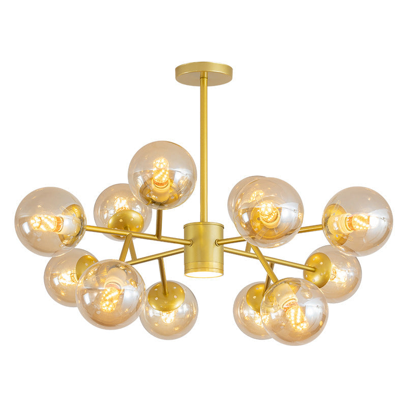Lustre Isabelle Globe en verre moderne Sputnik
