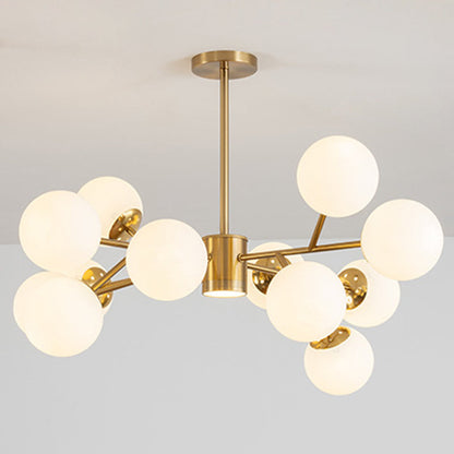 Lustre Isabelle Globe en verre moderne Sputnik