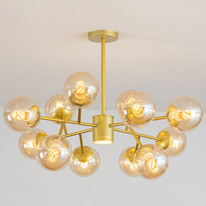Lustre Isabelle Globe en verre moderne Sputnik