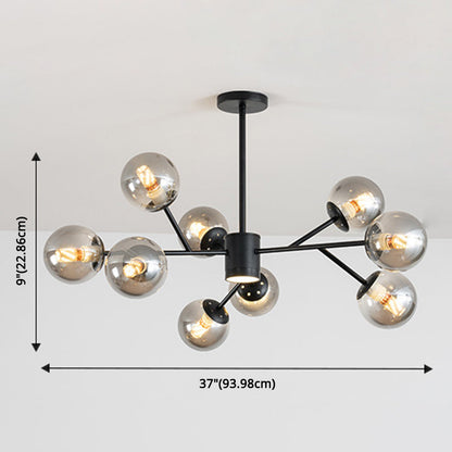 Lustre Isabelle Globe en verre moderne Sputnik