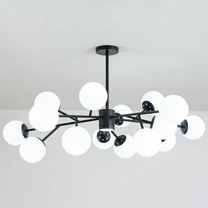 Lustre Isabelle Globe en verre moderne Sputnik