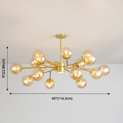 Lustre Isabelle Globe en verre moderne Sputnik