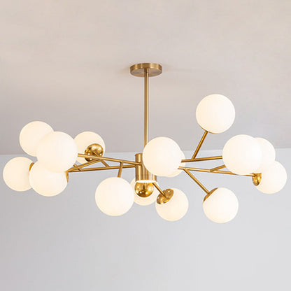 Lustre Isabelle Globe en verre moderne Sputnik