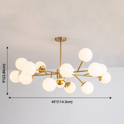 Lustre Isabelle Globe en verre moderne Sputnik