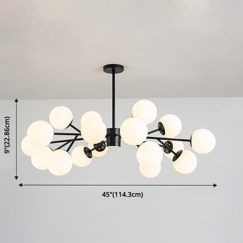 Lustre Isabelle Globe en verre moderne Sputnik