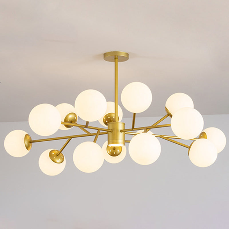 Lustre Isabelle Globe en verre moderne Sputnik