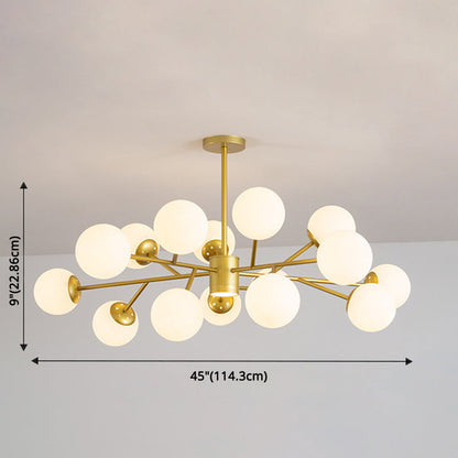 Lustre Isabelle Globe en verre moderne Sputnik