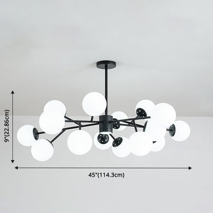 Lustre Isabelle Globe en verre moderne Sputnik