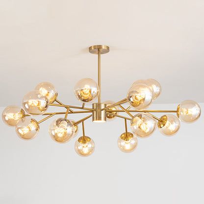 Lustre Isabelle Globe en verre moderne Sputnik
