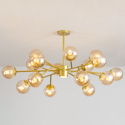 Lustre Isabelle Globe en verre moderne Sputnik