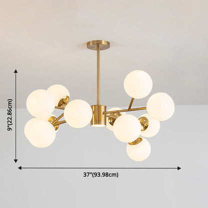 Lustre Isabelle Globe en verre moderne Sputnik