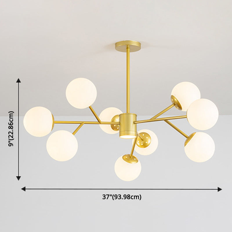 Lustre Isabelle Globe en verre moderne Sputnik