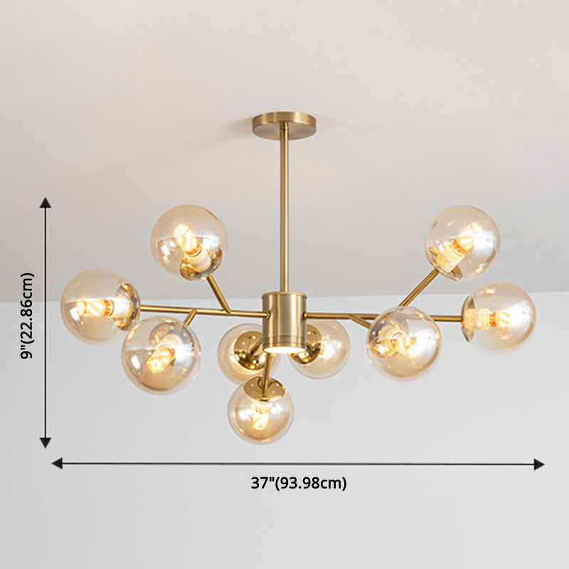 Lustre Isabelle Globe en verre moderne Sputnik