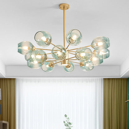 Lustre Isabelle Globe en verre moderne Sputnik